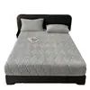 Sábana Bajera de Terciopelo Solar Cálido Jacquard de Lujo Ligero Juego de Sábanas de Cama de Terciopelo Plus de Invierno Protector de Colchón Cubierta Completa de una Pieza Lavable a Máquina