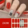 ZA branco cozimento-livre unha adesivo completo à prova d' água nail art patch sentido avançado simples vento unha polonês cola atacado