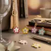 Colgantes de aleación con flor hecha a mano DIY transfronterizos con esmalte para pulseras, collares, llaveros y pendientes