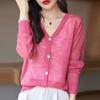 Cardigã de Tricô com Efeito Slub Feminino Fino de Seda Gelada Linho Jaqueta de Verão Nova Solta Xale Externo Camisa para Ar Condicionado para Mulheres