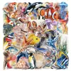 50 Piezas de Creativos Stickers Transparentes de Mascotas con Graffiti de Vida Marina y Peces, Cuaderno DIY, Funda de Teléfono, Regalo Impermeable
