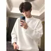 Camada Base Térmica Outono Inverno Camisa Masculina Cor Sólida Esportivo Casual Manga Longa Solta Versátil Tendência Top