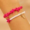Pulsera Brazalete Multicapa de Cristal Bohemio Nuevo Transfronterizo Colgante de Estrella de Mar Color Traje de Cuentas Pulsera Mujer