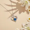 Colar Pingente Coração Infinito com Diamante Knn-320 para Mulheres, Joias Transfronteiriças Kamanqi, Corrente de Suéter de Luxo Leve de Alta Qualidade