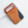 Adequado para capa de celular Huawei Pura X View, capa protetora de couro jeans patchwork para homens de negócios puraxview