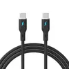 Cable de Datos con 5 Núcleos, Cable de Silicona Totalmente Compatible, Adecuado para iPhone, Huawei, Samsung, Apple Carga Rápida Cable de Carga PD