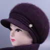 Chapéus para Meia-Idade e Idosos 2025 Novo Outono e Inverno Chapéu de Lã para Avós Quente Boina Chapéu de Algodão com Forro de Lã para Mãe