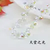 10 Piezas de 6 8mm Agujero Horizontal Cristal de Fresa Cuentas Sueltas Colgante de Borla Gota de Agua Material para Pendientes Collar Pulsera Hechos a Mano
