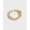 300 Anillos de Estudiante Joker Estilo Coreano Ins Nicho Simple Irregular Convexo Plata de Ley S925 Anillo Brillante para Mujeres
