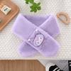 Bufanda de Felpa Cálida de Invierno para Niños y Niñas, Bufanda Gruesa a Prueba de Viento para Bebé, Bufanda de Dibujos Animados Linda de Imitación de Piel de Conejo