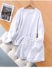 Sudadera Holgada de Cuello Redondo con Letras para Primavera y Verano + Pantalones Cortos Casuales y Pantalones de Chándal con Estampado de Logo Bordado Personalización