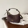 Bolsa de Mão Feminina Estilo Coreano Outono/Inverno Retro Camurça Pelúcia Nova Simples Versátil High-End Hobo Ombro Único Transversal
