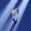 Anel de Zircônia Imitação Moissanita Oito Corações e Oito Flechas para Mulheres e Homens Anel de Casamento Seis Garras Transfronteiriço Douyin Kuaishou Celebridade da Internet Transmissão ao Vivo Atacado