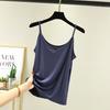 Camiseta de Verano sin Mangas con Cuello en V de Tira Modal para Mujer Ajustada Ajustada Base Interior Delgada Casual