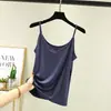 Camisola de Modal para Mulheres, Sem Mangas e Decote V, Roupa Íntima para Primavera e Verão, Camiseta Regata de Tamanho Grande, Estilo Garota Spicy