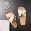 Sandalias Planas de Suela Suave Estilo Vacaciones Talla Grande para Mujer 2026, Calzado Exterior Perezoso y Casual, Sandalias Slip-On de Verano para Mujer Ins