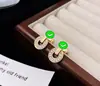 Brinco Redondo Moeda Versão Alta Conjunto Hora de Virar a Sorte com Diamantes Colar Totalmente Cravejado de Diamantes Joia Exquisita de Círculo Dupla Camada para Mulheres