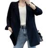 Traje pequeño de gasa para mujer, primavera y verano, blanco, parte superior, drapeado fino, informal, diseño elegante, chaqueta de nicho
