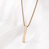 Acero Inoxidable Transfronterizo Simple Liso Largo Colgante Cadena para Suéter Unisex Hip-Hop Versátil Columna Cúbica Collar Joyería