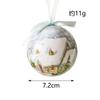 Pingente de bola de Natal Padrão de elementos de Natal bola pintada boneco de neve bola de bolha As decorações da árvore de Natal podem ser misturadas em lote transfronteiriço
