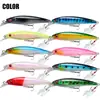 Señuelo Minnow de Hundimiento Lento 9cm/6.8g Anzuelo Triple con Pluma Señuelo Biónico 10 Colores Plástico Señuelo Duro Venta al por Mayor Transfronterizo