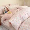 Juego de ropa de cama de cuatro piezas de algodón puro, juego de tres piezas totalmente de algodón para dormitorios de estudiantes, sábana individual y funda de edredón para uso doméstico