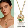 Flor de Perla Popular Transfronteriza Esmalte Acero de Titanio Diseño de Nicho Joyería de Exportación Accesorios de Collar de Gama Alta para Mujeres Verano