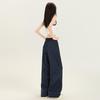 Pantalones Casuales de Pierna Ancha, Color Naranja Infantil # Sólido, Simples, de Gama Alta, para Mujer, Corte Holgado, Adelgazantes, que Cubren las Caderas, con Caída, Versátiles, de Largo Hasta el Suelo.