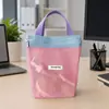 Bolsa de Tocador de Malla Portátil Bolsa de Almacenamiento de Maquillaje de Mano Viaje Impermeable Transparente Gran Capacidad Bolsa para Natación Fitness Ducha