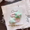 Lindo pasador de tela de colores de caramelo con relleno de algodón, tridimensional en forma de estrella, con alta elasticidad para sujetar el cabello, adecuado para niños de preescolar