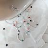 Collar Suiheng s925 de plata esterlina con diseño de frijol arcoíris y cuentas coreanas para mujer, estilo nicho de verano, nueva cadena de clavícula.