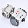Válvula de Bola Neumática Roscada de Acero Inoxidable 304/316L Q611F-16P Tres Piezas Válvula para Vapor de Alta Temperatura dn15 25