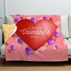 Conjunto de patrón de amor del Día de San Valentín transfronterizo manta de franela pareja regalo de aniversario de pareja manta para sofá del hogar