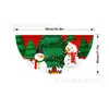 Bandeira semicircular de Natal transfronteiriça, bandeira em leque decorativa de cerca de quintal impressa com xadrez vermelho e preto de Natal para uso externo, feita sob medida