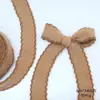 Decoración Navideña Cinta con Borde Ondulado Lazo de 3 cm Empaque de Caja de Regalo Cinta Tejida Transfronterizo