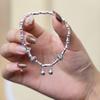Pulsera de bambú de plata esterlina S925 Pulsera de campana diseño nicho cadena de plata avanzada Nueva pulsera de celebridad de Internet regalo