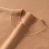 Suéter de Cachemira para Bebé Baicaifeng para Hombre Cuello Alto Medio Casual de Negocios Manga Larga Punto de Cachemira