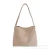 Elegante y minimalista bolso cubo de ante, nueva colección otoño 2026, gran capacidad, adecuado para ir al trabajo y uso diario, se puede llevar como bolso de hombro o bolso de mano