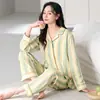 Pijamas de Venta Caliente para Mujer 2026 Nuevo Otoño Primavera Algodón Puro Casual Manga Larga Talla Grande Estampado Ropa de Casa Se Puede Usar al Aire Libre