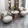 Sofá Cadeira Mesa de Varanda Combinação Mesa e Cadeiras de Recepção de Lobby de Hotel Mesa e Cadeiras de Quarto de Apartamento Mesa e Cadeiras de Recepção Apartamento Pequeno
