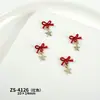Accesorios de arte de uñas con lazo de colores y colgante de pentagrama, colgante tridimensional de aleación de pentagrama con borlas para uñas