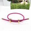 Pulsera de Cable de Acero Doblemente Ajustable Zhoujia con Cierre de Figura de Ocho para Joyería de Oro Duro, Pulsera Ajustable Tipo Deslizante