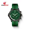 Nuevo Reloj de Pulsera Casual Deportivo para Hombre Retro Escala Correa de Silicona Tres Ojos Decorativo Luminoso Transfronterizo Dropshipping