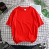 Camiseta de Manga Três Quartos de Verão Masculina Estilo Hong Kong Solta Cor Pura Simples Juventude Estilo K Versátil Tamanho Grande Top Simples Tendência