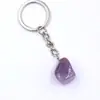 Pingente Chaveiro Assimétrico Pedra Ágata Cristal Natural Pingente de Bolsa Suprimento Transfronteiriço Pingente DIY