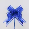 50 Flores de Tirar Mariposa Mate, Flores de Tirar con Cinta Grande para Navidad, Pascua y San Valentín, Lazos de Mariposa de Organza Transfronterizos