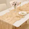 Camino de mesa de tela de gasa arrugada de Bali transfronterizo Decoración para Banquetes Bodas Fiestas de Cumpleaños Mantel de Punto Trenzado Estilo Europeo Gasa Plisada