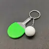 Llavero Creativo de Pelota de Tenis de Mesa Colgante para Bolsa Colgante de Pelota Regalo Suministros Deportivos Raqueta de Tenis de Mesa Artificial