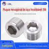Plugue sextavado de aço inoxidável 316 plugue de garganta plugue cônico de anteparo plugue de tubo plugue de parafuso plugue de óleo métrico britânico PT1/2