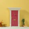 1:12 Mini Accesorios para Casa de Muñecas Muebles para Casa de Muñecas Puerta Colorida Aguja de Casa Puerta Imitación Herrajes Puerta